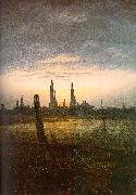 Caspar David Friedrich City at Moonrise oil on canvas